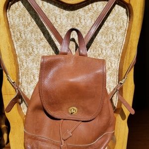 Vintage Coach leather backpack purse